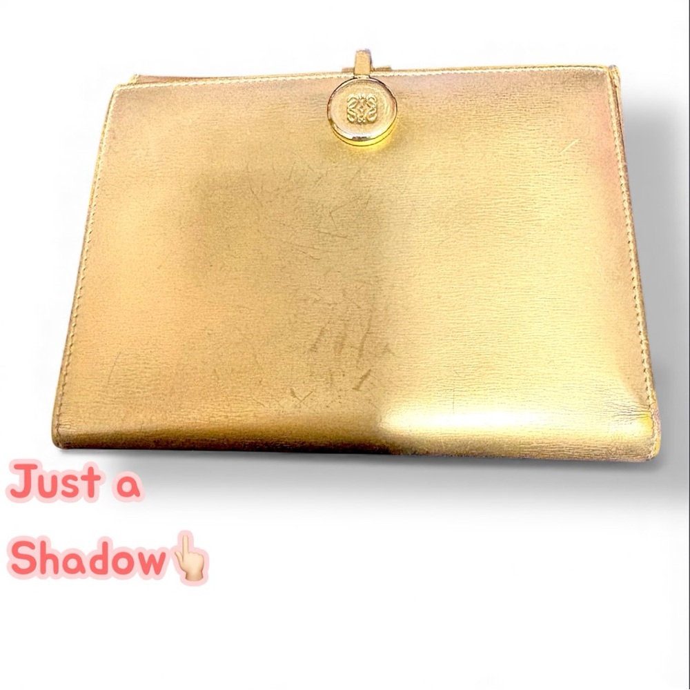 Loewe Gold Large Wallet / Can add chain  Clutch